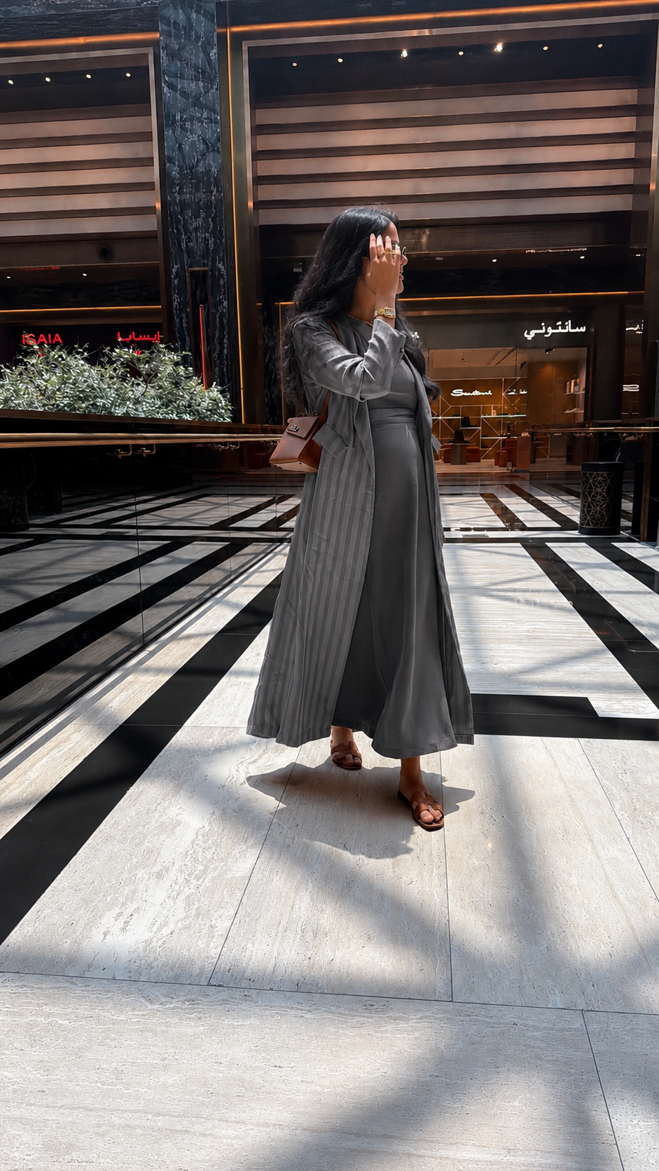 Striped dress set
