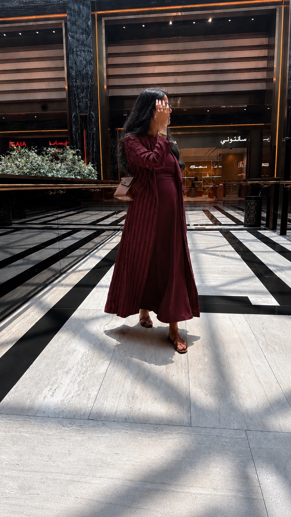 Striped dress set