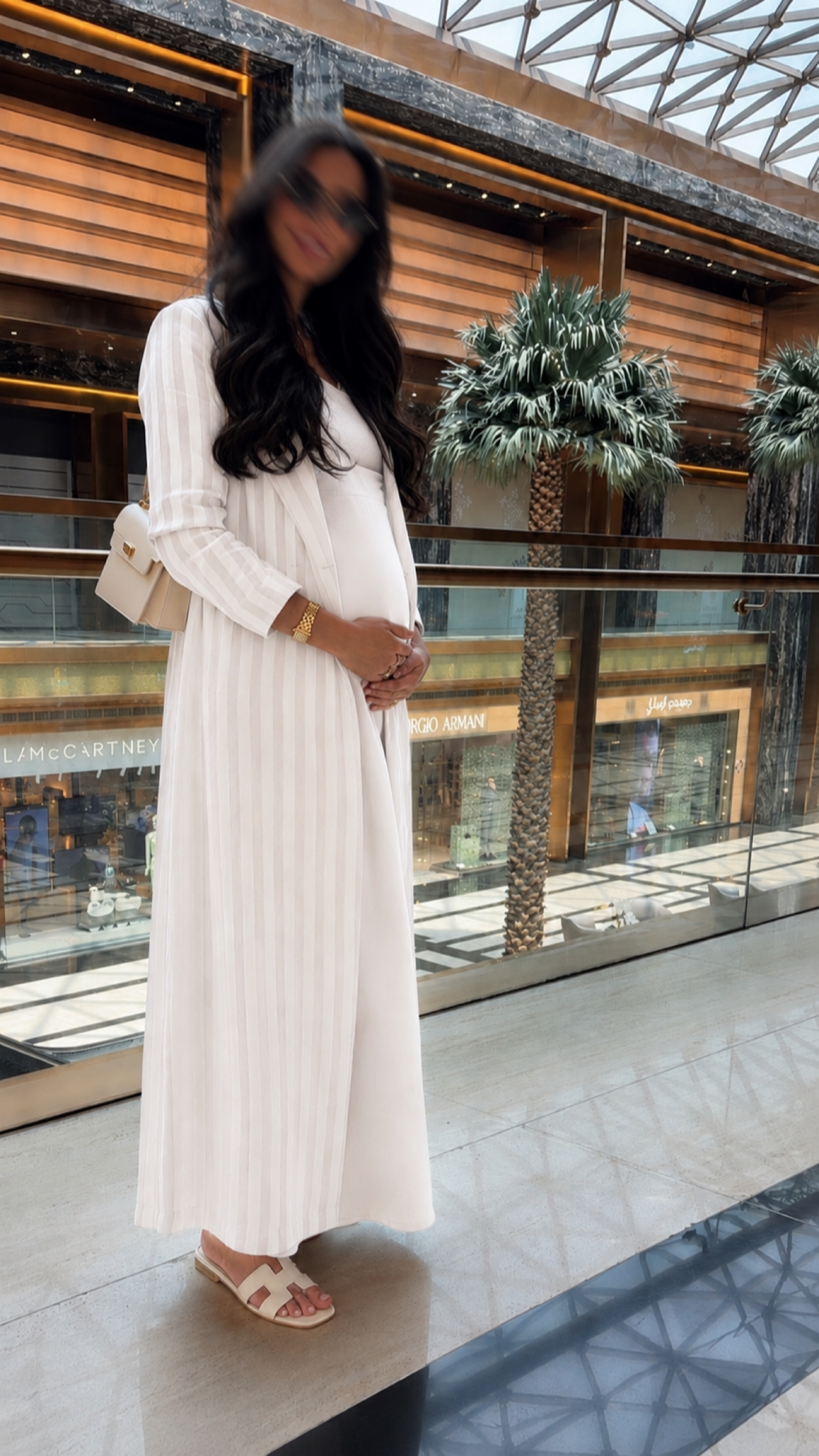 Striped dress set